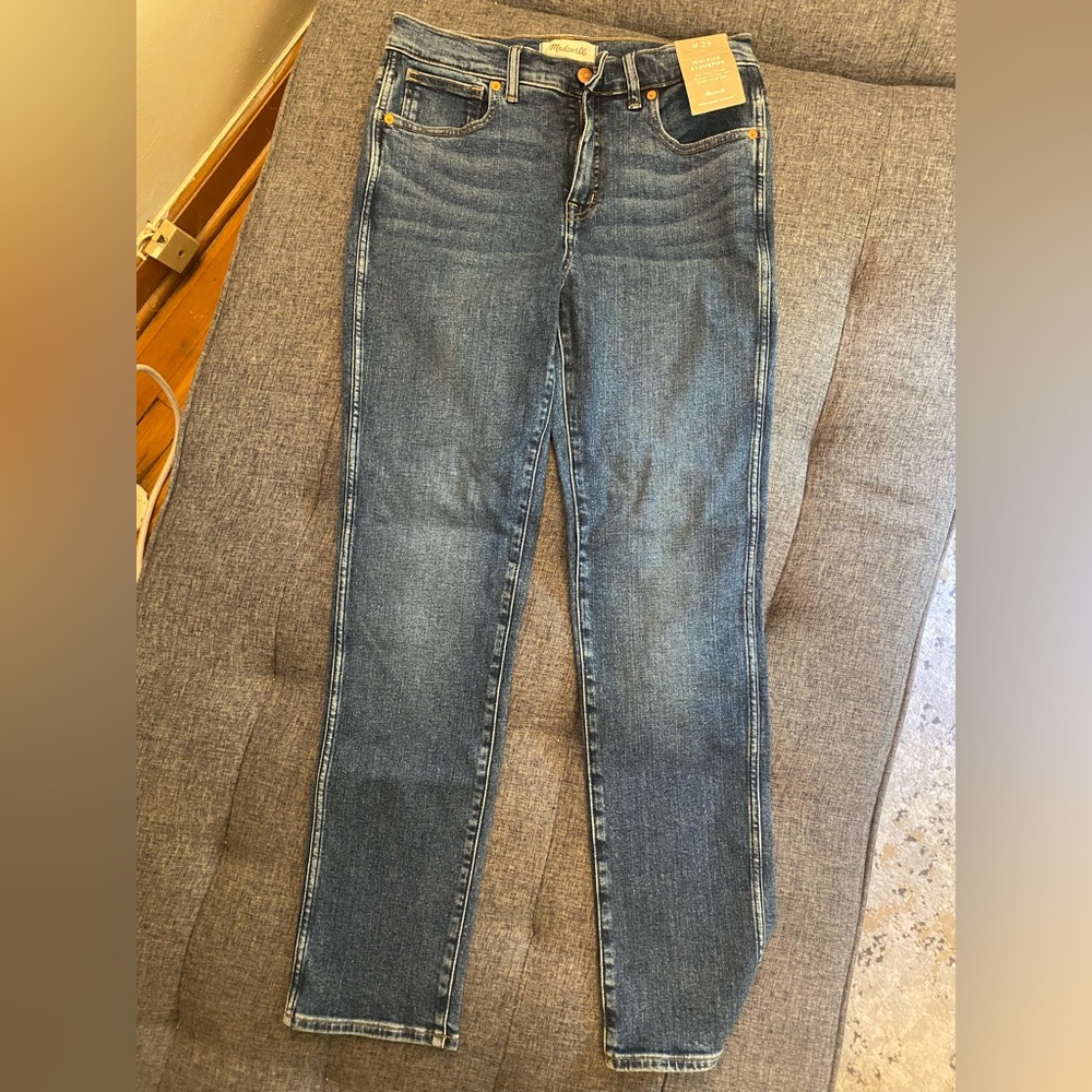 Madewell Blue Skinny Jeans with Stretch